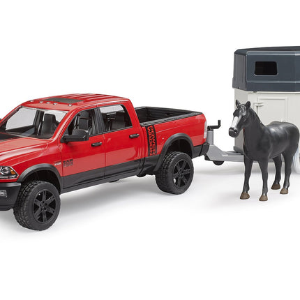 Ram 2500 power wagon avec van pour chevaux - bruder 02501