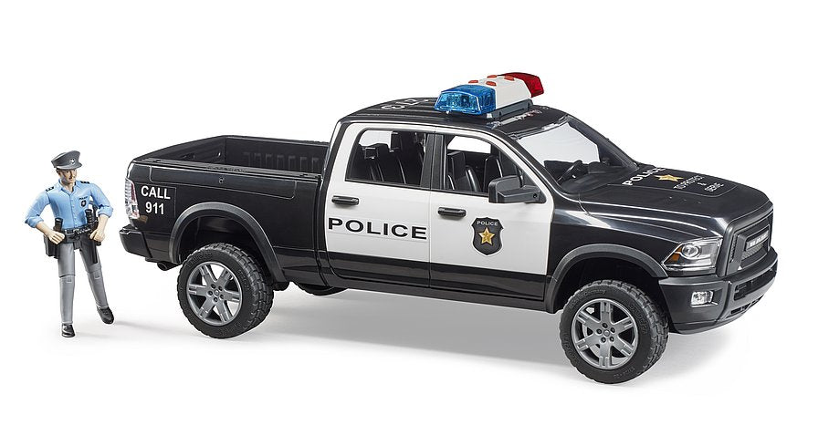 Pickup de police ram 2500 avec policier - bruder 02505