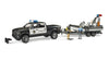 Police Ram 1500 with Bruder rescue boat 02507