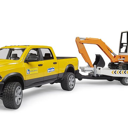 RAM Rental Service avec mini-pelleteuse - Bruder 02546