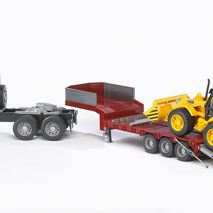 Remorque surbaissée mack granite et jcb 4cx - bruder 02813