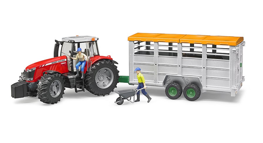 Cattle trailer + cow - bruder 02227