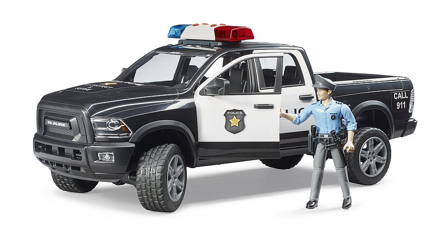 Pickup de police ram 2500 avec policier - bruder 02505
