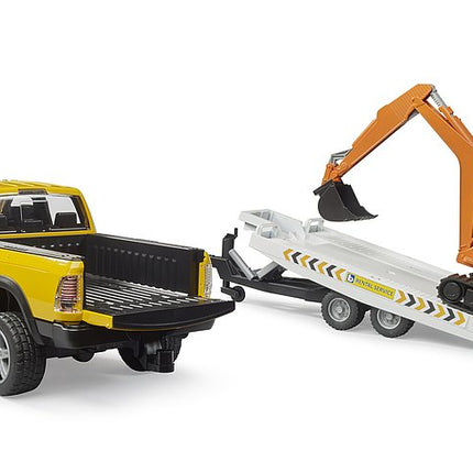 RAM Rental Service avec mini-pelleteuse - Bruder 02546
