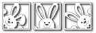 Die Precision cutting - Peeking bunny squares (set of 3 dies)
