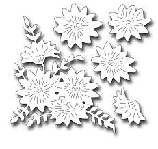Frantic Stamper Precision Die - Corner floral with overlay blooms