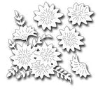 Frantic Stamper Precision Die - Corner floral with overlay blooms