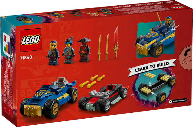 Lego Ninjago 71840 Le duel de voitures de course entre Rogue et Drix