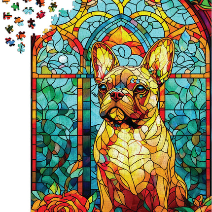 C-T 1000 Enjoy French Bulldog Stained Glass