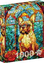 C-T 1000 Enjoy French Bulldog Stained Glass