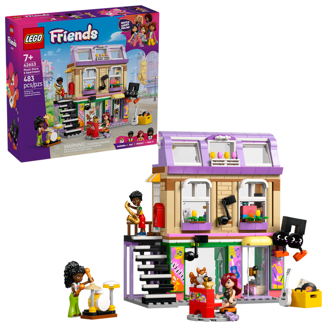Lego Friends 42653 Le magasin de musique et l’appartement