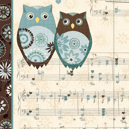 Journal Hibou 7.75poX9.75po couverture rigide spirale avec rabat magnétique