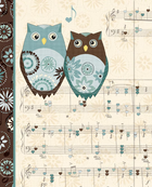Journal Hibou 7.75poX9.75po couverture rigide spirale avec rabat magnétique