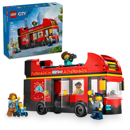 Lego city 60407 red double-decker sightseeing bus