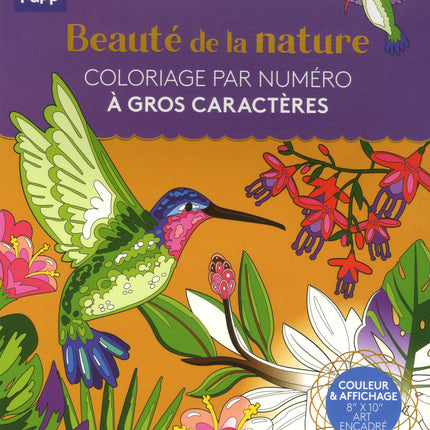 Beauté de la nature Coloriage par numéro à gros caractères