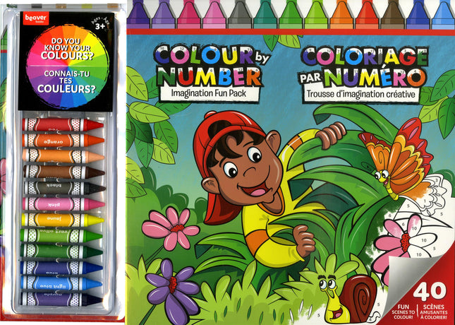 Trousse d'imagination créative - Coloriage par numéro 40 scènes amusantes à colorier ! 3+