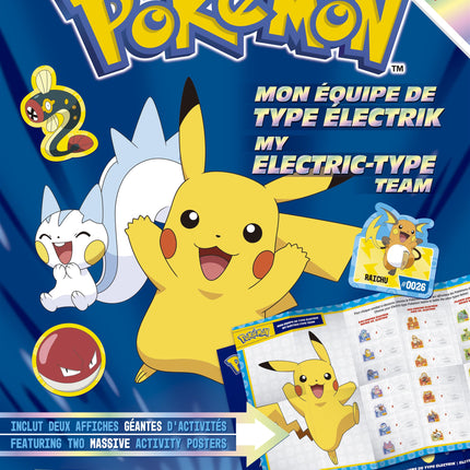 Pokémon - Mon équipe de type Électrik -  Livre avec autocollants et affiches de luxe