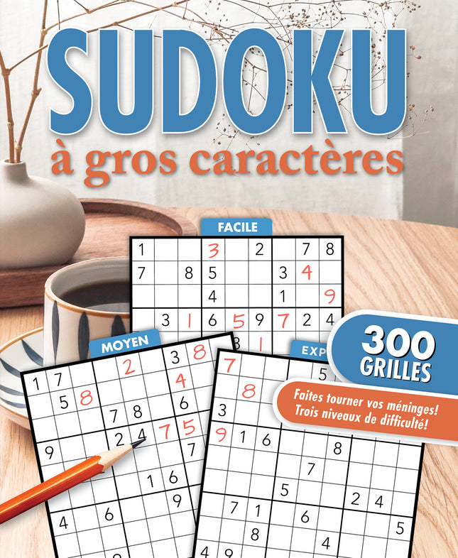 Sudoku à gros caractères 300 grilles