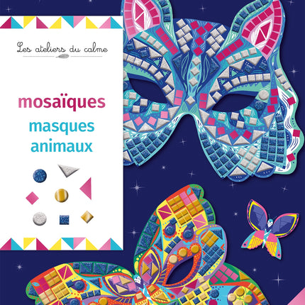 Mosaïques masques animaux - pochette avec accessoires