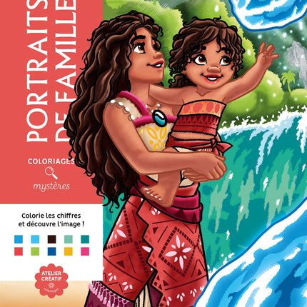 Disney Mystery Coloring Pages - Family Portraits