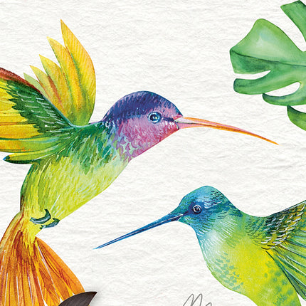 Birds - 40 watercoloring bookmarks