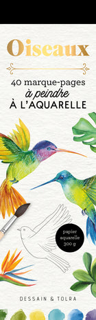 Birds - 40 watercoloring bookmarks