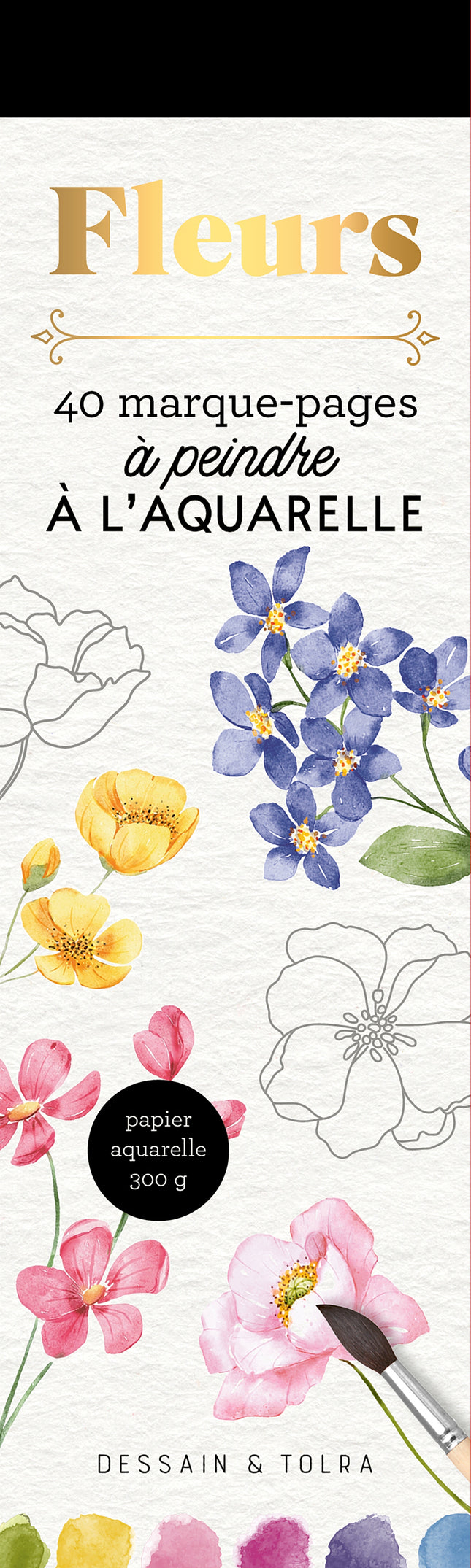Watercolor Flowers Bookmarks
