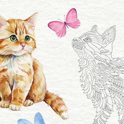 Watercolor Cats Bookmarks