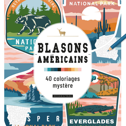 Blasons américains - 40 Coloriages mystère !