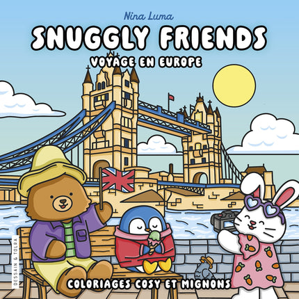 Snuggly Friends - Trip to Europe - Nina Luma - Cozy and Cute Coloring Pages - Cozy coloring