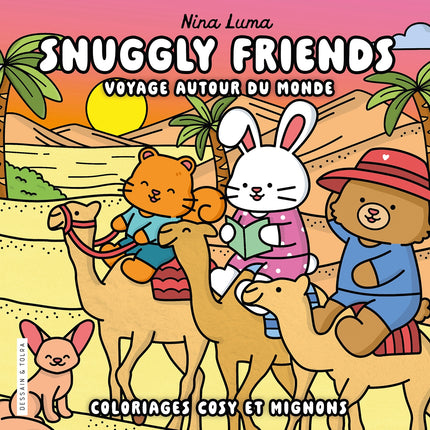 Snuggly Friends - Around the World Trip - Nina Luma - Cozy and Cute Coloring Pages - Cozy coloring