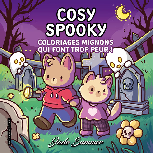 Cosy Spooky - Jade Summer - Cute but Spooky Coloring Pages for Adults - Cosy coloring