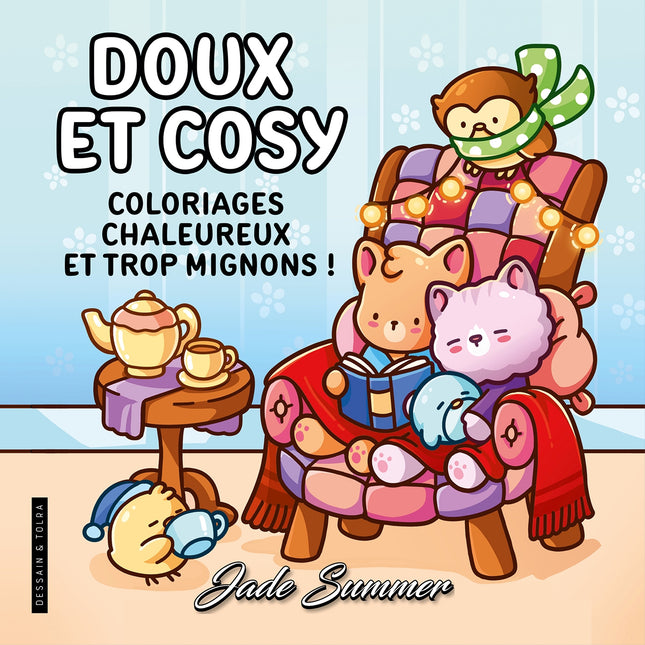 Soft and cozy - Jade Summer - Warm, cute and relaxing coloring pages for adults - Cozy coloring