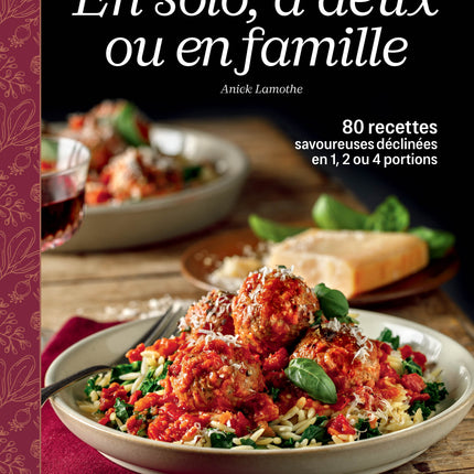 Whether you're alone, with a partner, or with the family, enjoy 80 delicious recipes available in 1, 2, or 4 portions.