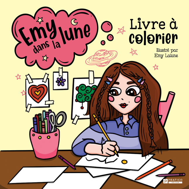 Livre à colorier Emy dans la lune