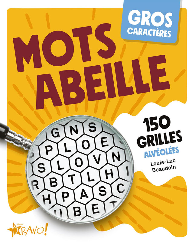 Gros caractères - Mots abeille 150 grilles alvéolées