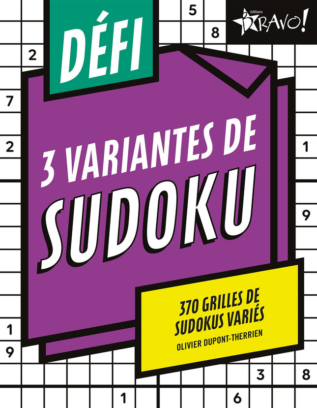 Défi - 3 variantes de sudoku  - 370 grilles de sudokus variés