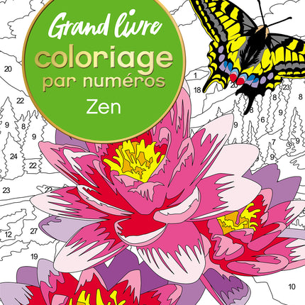 Grand livre de coloriage par numéros - Zen