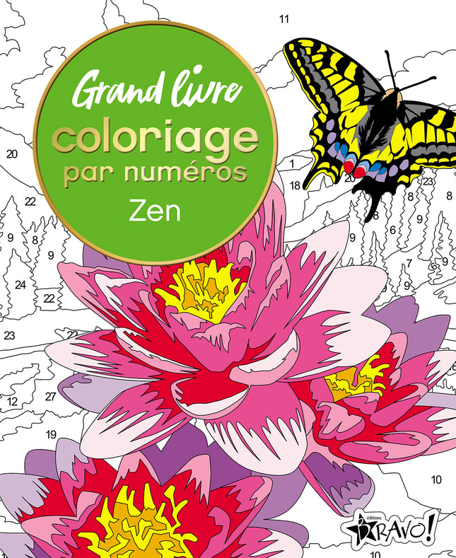 Grand livre de coloriage par numéros - Zen