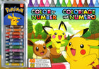 Pokémon - Color by Number: 40 coloring pages! 12 crayons to color!