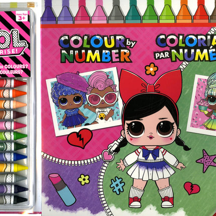 LOL Surprise! - Color by Number: 40 Fun Scenes to Color! 3+