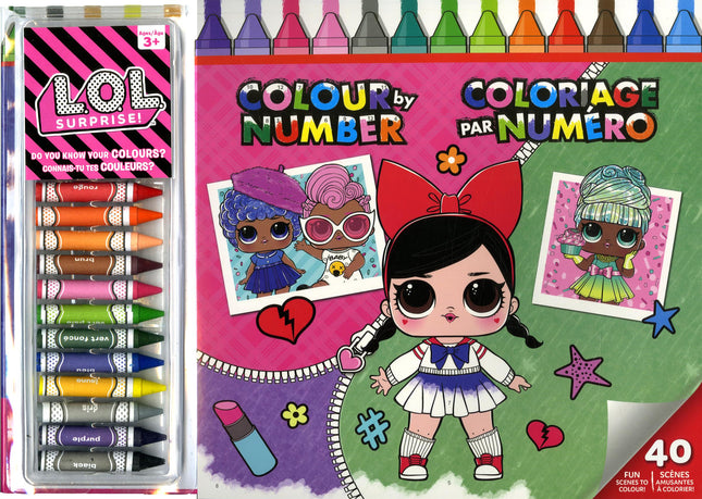 LOL Surprise! - Color by Number: 40 Fun Scenes to Color! 3+
