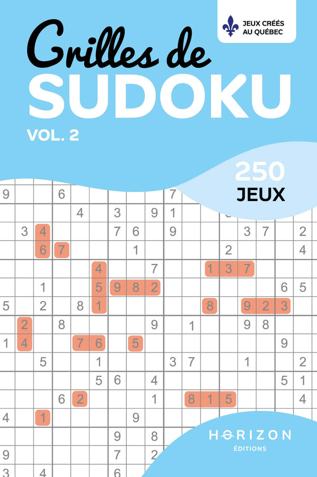 Grilles de sudoku - Vol. 2 250 jeux