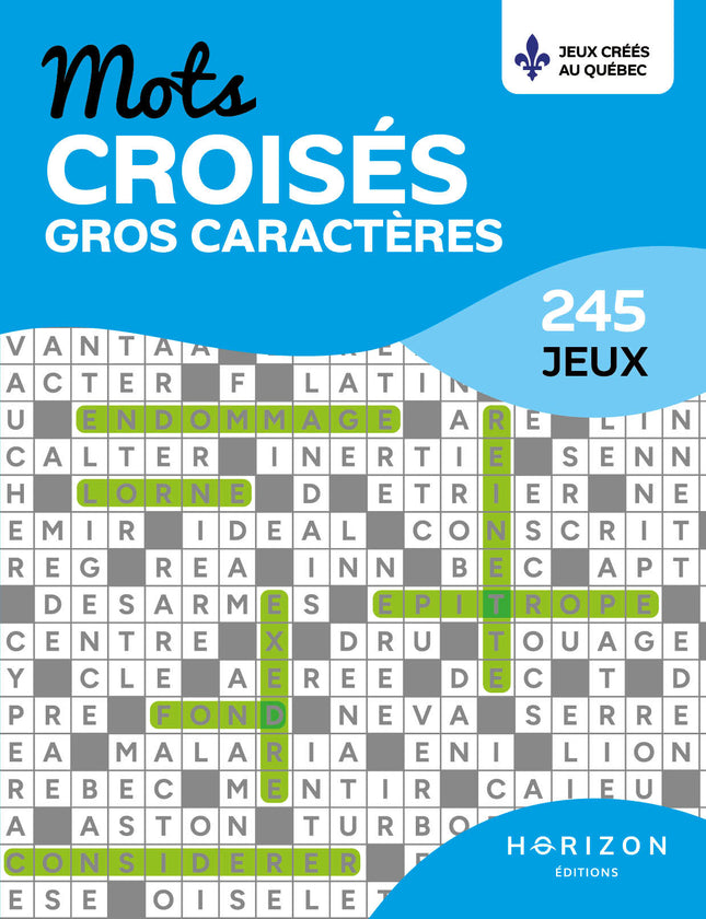 Mots croisés gros caractères 225 jeux