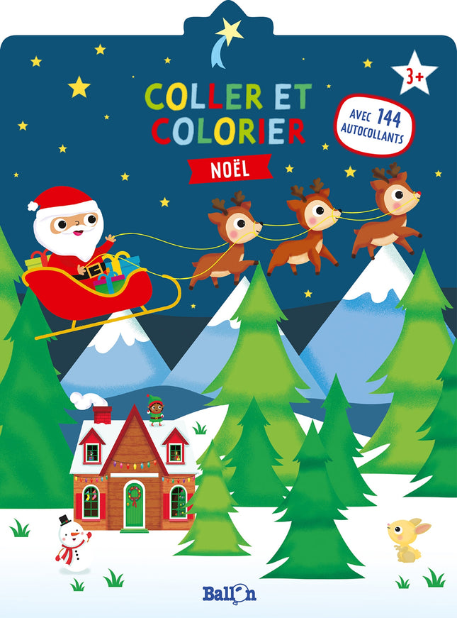 Coller et colorier Noël - avec 144 autocollants