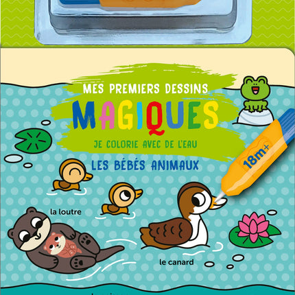 My first coloring book with water: Baby animals