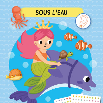 Boucles d'oreille autocollantes: Sous l'eau
