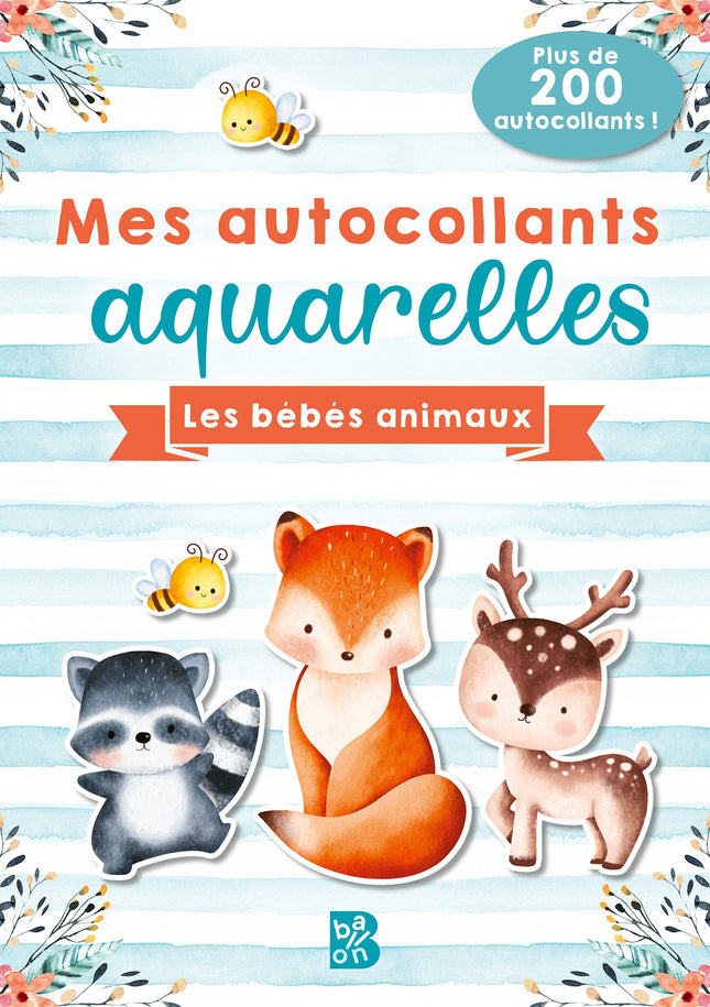 My watercolor stickers: Baby animals