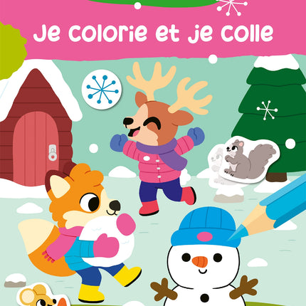 My friend the snowman: I color and I glue