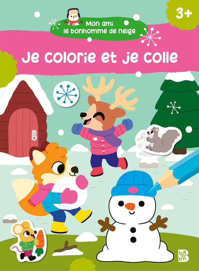My friend the snowman: I color and I glue